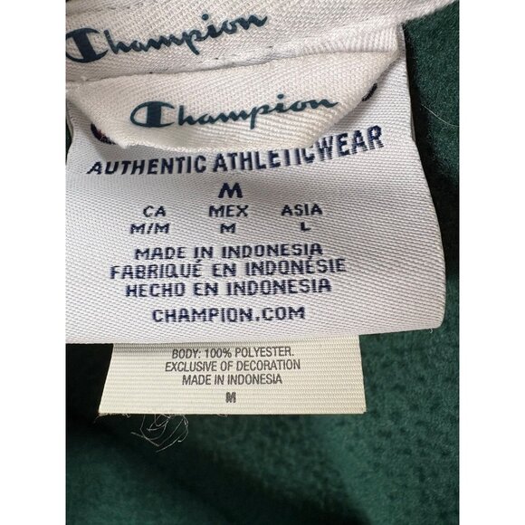Champion Women's Explorer Fleece Snap Front Pullover Sweatshirt Size M Green - Picture 8 of 8